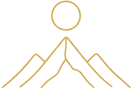 Sun over mountains icon for the spleen and the WHOOO healing sound