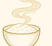 Rice bowl illustration for Stomach and Spleen Qigong (Hewei Jianpi Gong)